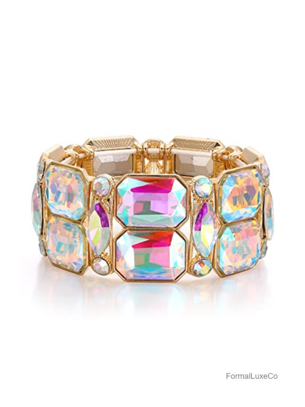 Art Deco Vintage Crystal Stretch Bracelet for Women Party Prom Gift